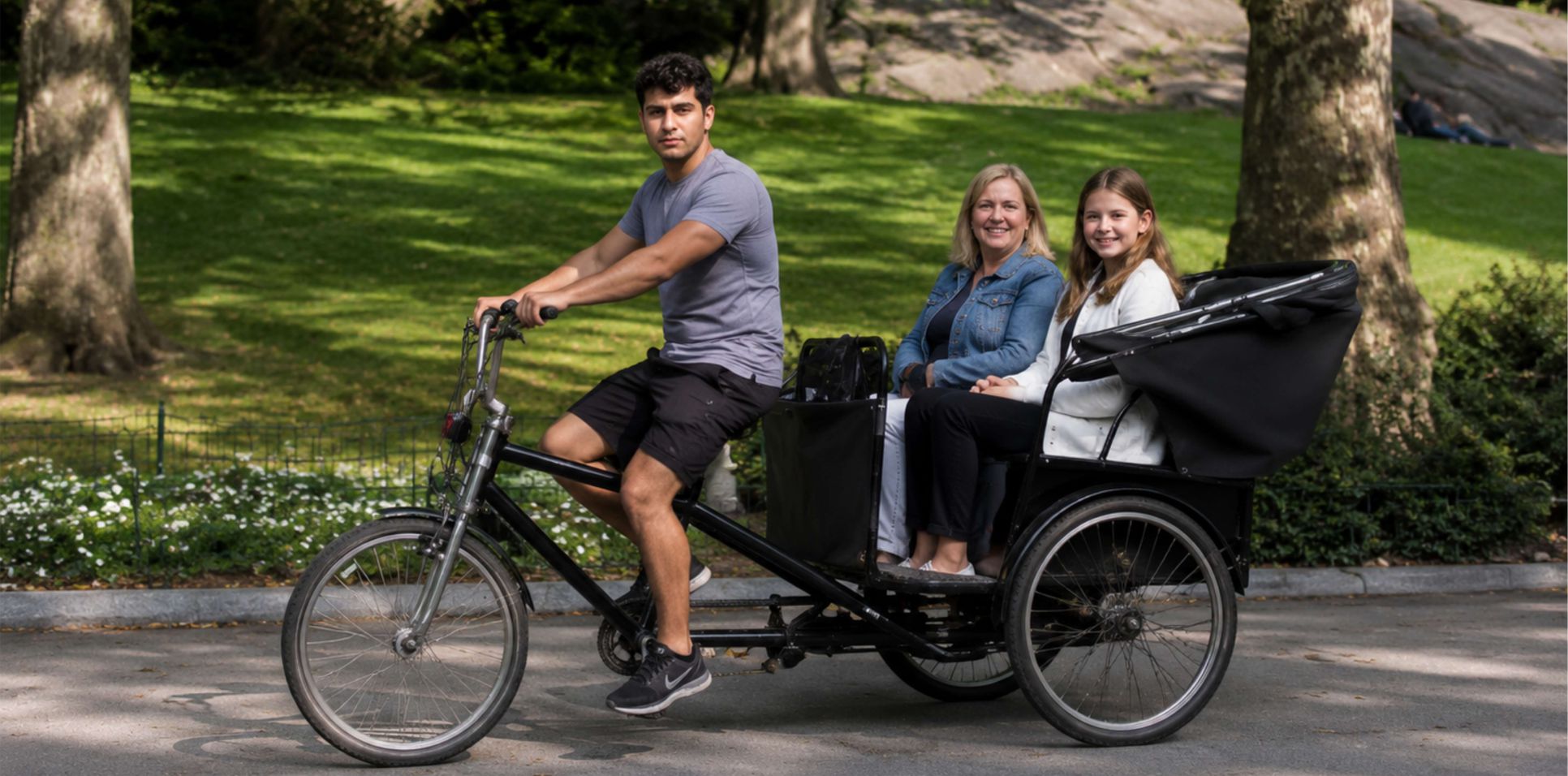 Central Park landmarks on a private NYC pedicab tour